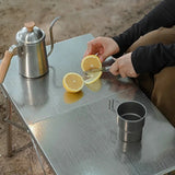 多機能軽量ステンレス製アウトドア折りたたみテーブル