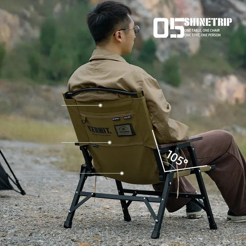 ミリタリー風折りたたみ式タクティカルクミットチェア